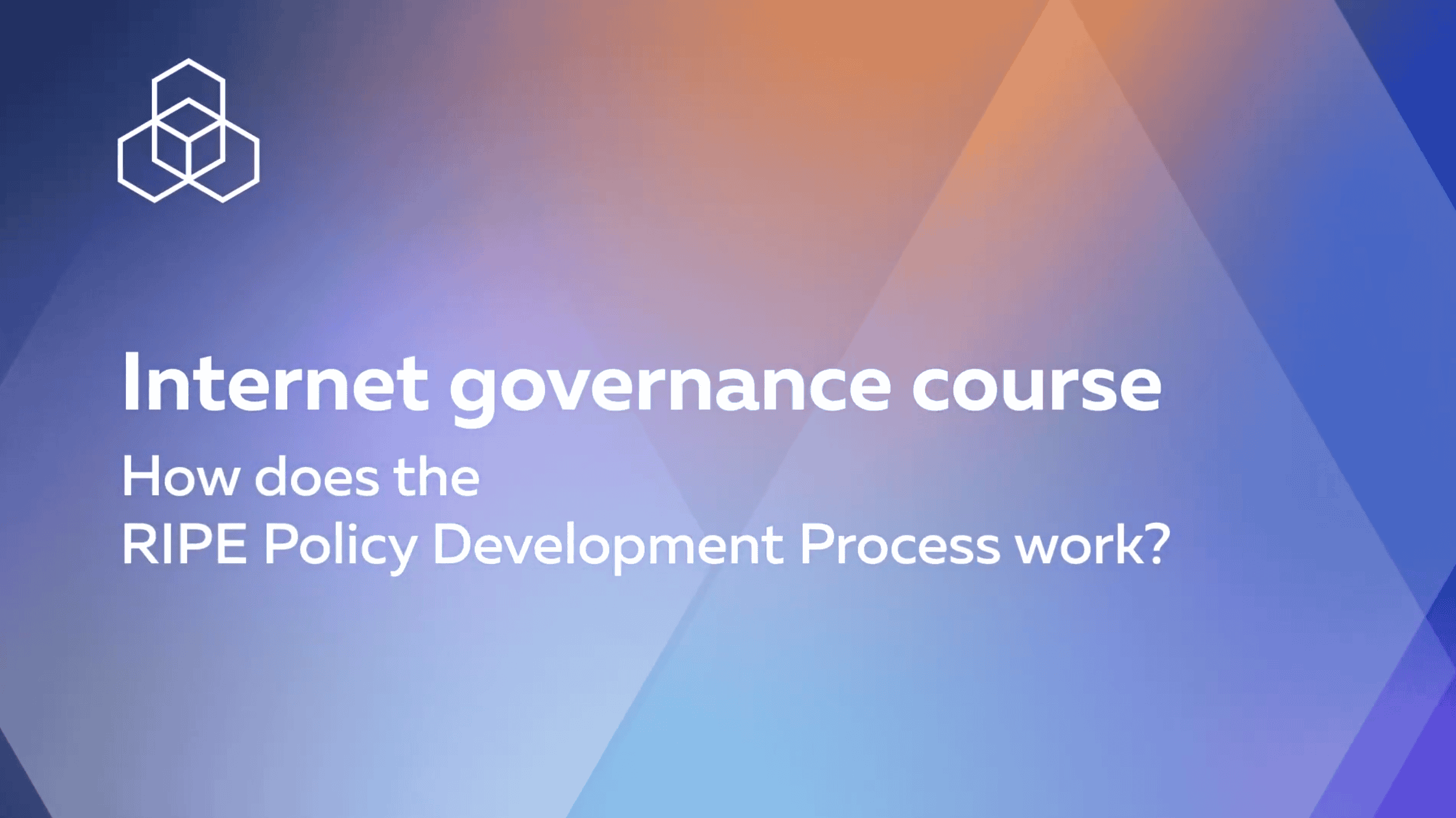 How does the RIPE Policy Development Process work?